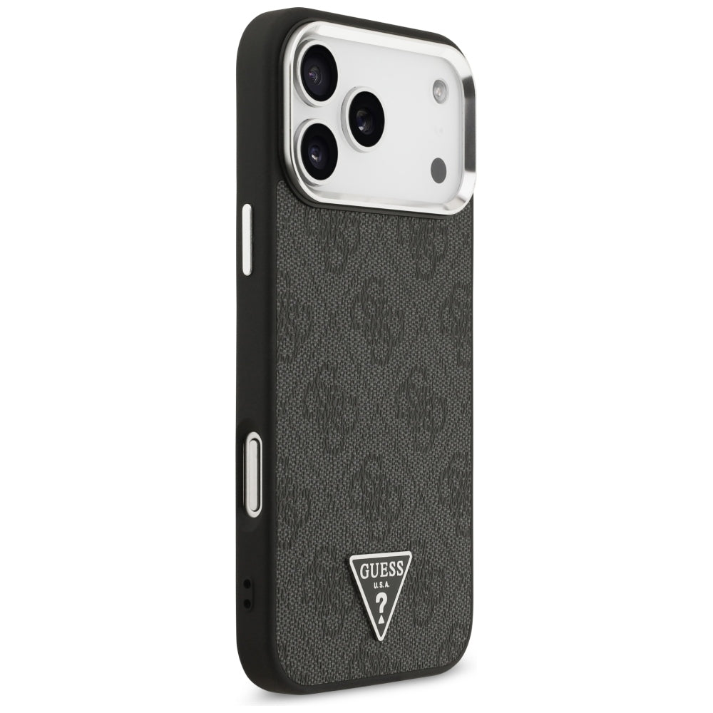 Husă Guess Hardcase 4G Triangle Logo MagSafe pentru iPhone 17 Pro Max – negru (GUHMP18XP4TSRCMK) — imagine 4
