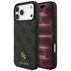 Husă Guess 4G Small and Classic Logo MagSafe pentru iPhone 17 Pro Max – negru (GUHMP18XP4SM4MK) — imagine 1