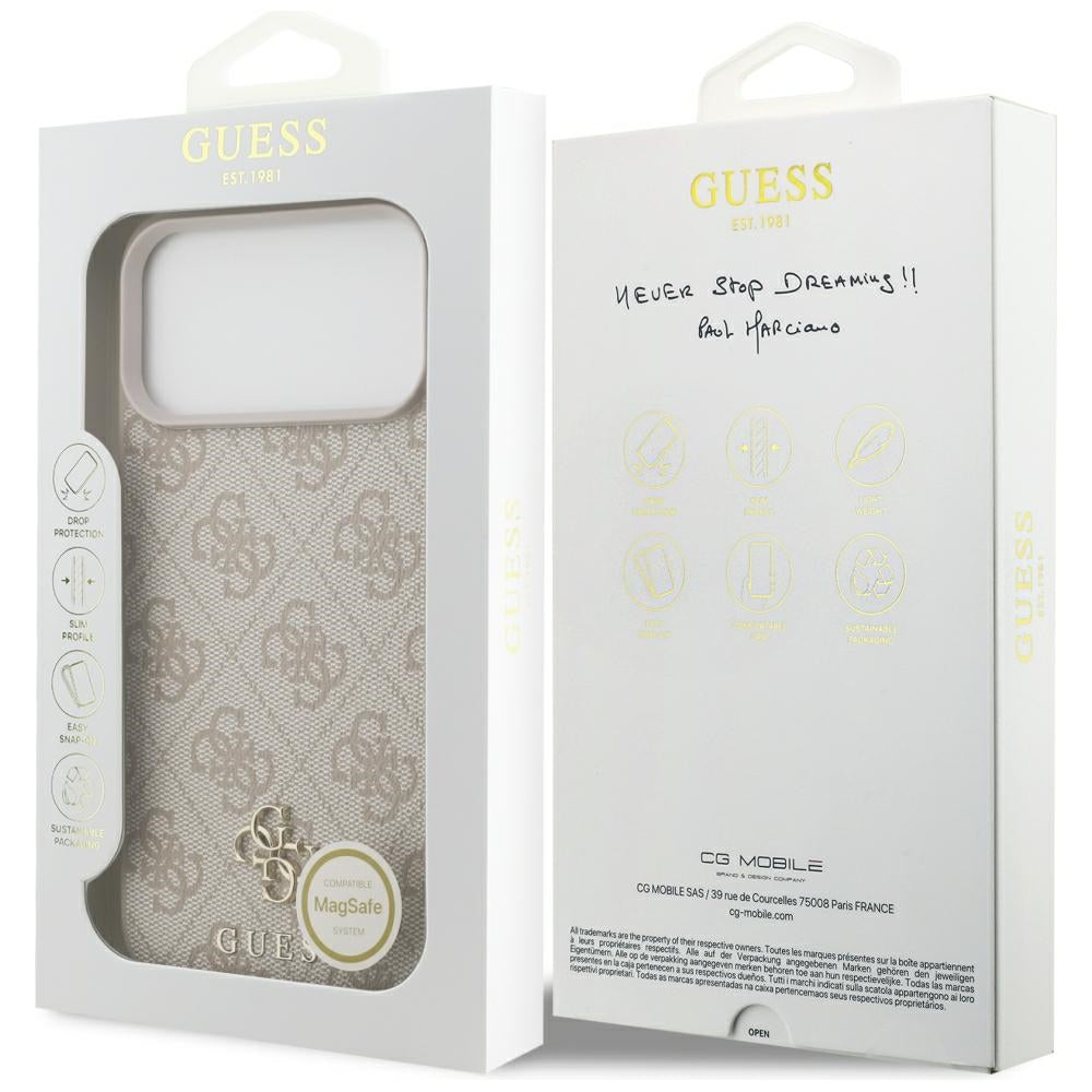 Husă Guess Hardcase 4G Small & Classic MagSafe pentru iPhone 17 Pro Max – roz — imagine 7