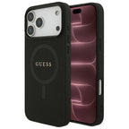 Husă Guess Saffiano MagSafe pentru iPhone 17 Pro Max – negru (GUHMP18XPSAHMCK) — imagine 1