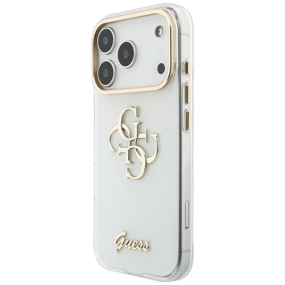 Husă Guess IML 4G Metal Script pentru iPhone 17 Pro Max – alb — imagine 2