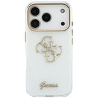 Husă Guess IML 4G Metal Script pentru iPhone 17 Pro Max – alb — imagine 3