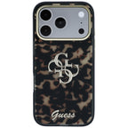 Husă Guess IML 4G Metal Script pentru iPhone 17 Pro Max – tortoise — imagine 2