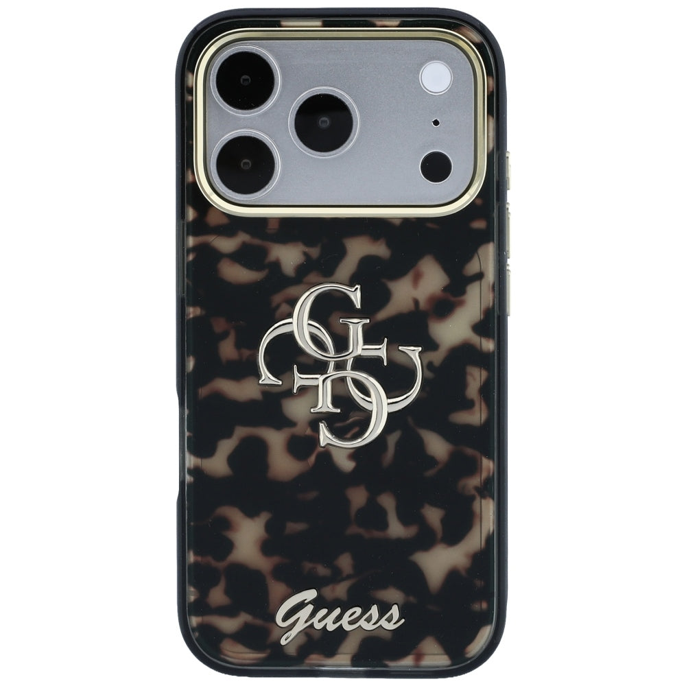Husă Guess IML 4G Metal Script pentru iPhone 17 Pro Max – tortoise — imagine 2