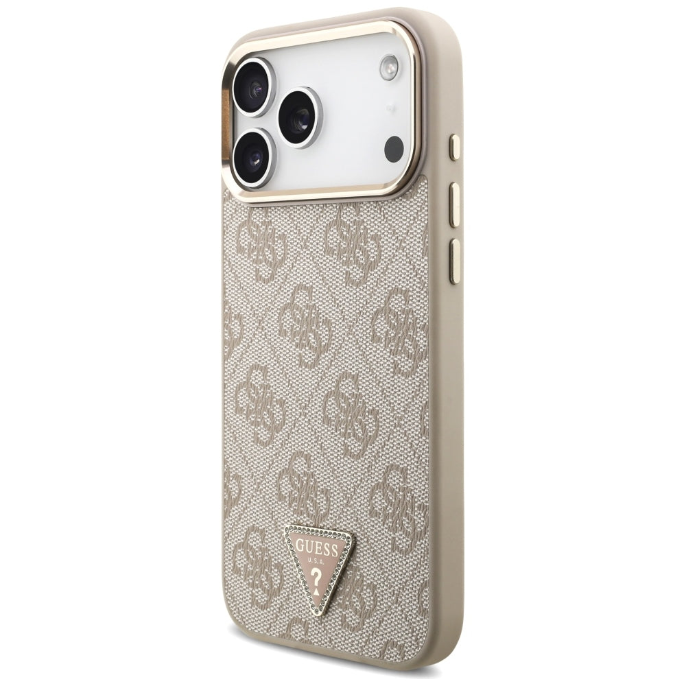 Husă Guess Hardcase 4G Triangle Logo MagSafe pentru iPhone 17 Pro Max – roz (GUHMP18XP4GTDGMP) — imagine 2