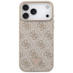Husă Guess Hardcase 4G Triangle Logo MagSafe pentru iPhone 17 Pro Max – roz (GUHMP18XP4GTDGMP) — imagine 3