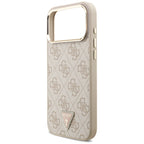 Husă Guess Hardcase 4G Triangle Logo MagSafe pentru iPhone 17 Pro Max – roz (GUHMP18XP4GTDGMP) — imagine 5