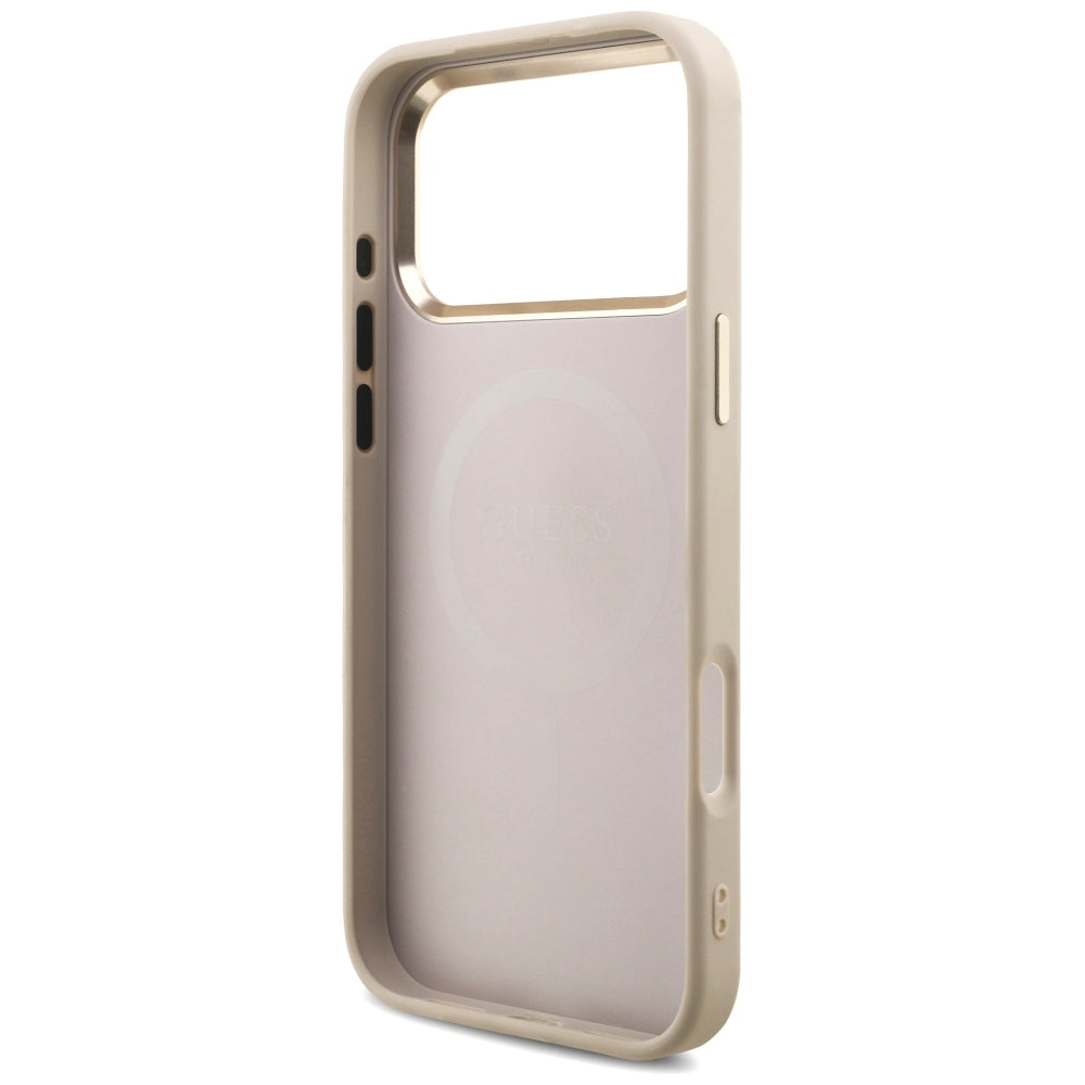 Husă Guess Hardcase 4G Triangle Logo MagSafe pentru iPhone 17 Pro Max – roz (GUHMP18XP4GTDGMP) — imagine 6