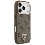Husă Guess Hardcase 4G Triangle Logo MagSafe pentru iPhone 17 Pro Max – maro (GUHMP18XP4GTDGMW) — imagine 5