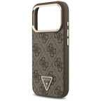 Husă Guess Hardcase 4G Triangle Logo MagSafe pentru iPhone 17 Pro Max – maro (GUHMP18XP4GTDGMW) — imagine 6