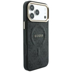 Husă Guess 4G Embossed Ring Classic Logo MagSafe pentru iPhone 17 Pro Max – negru — imagine 3