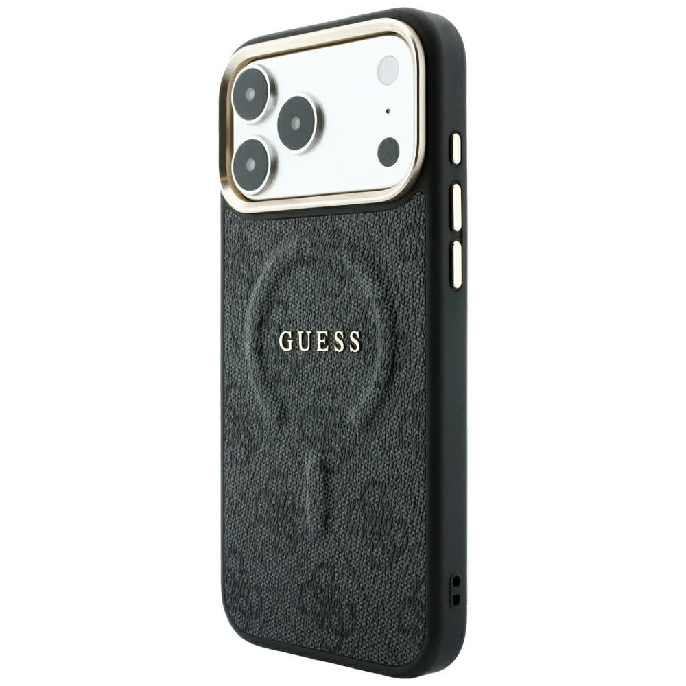 Husă Guess 4G Embossed Ring Classic Logo MagSafe pentru iPhone 17 Pro Max – negru — imagine 4