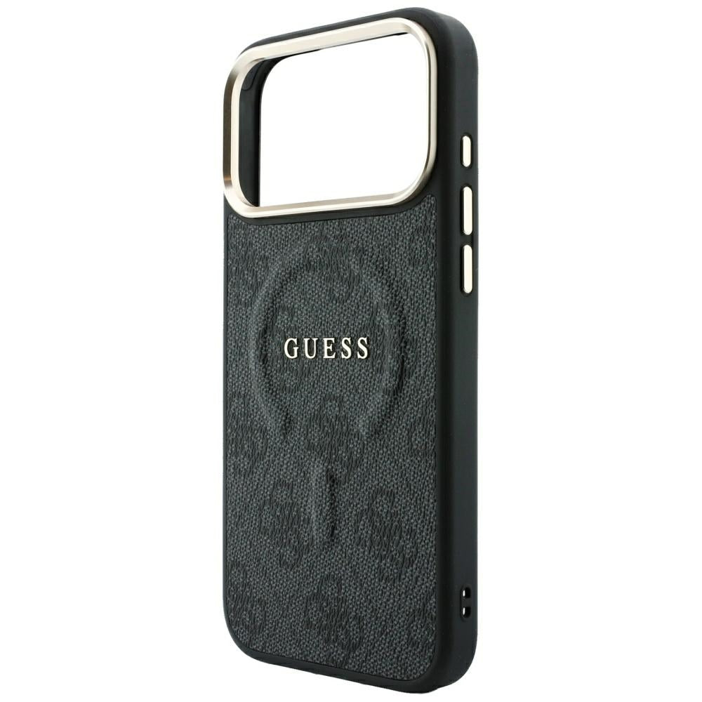 Husă Guess 4G Embossed Ring Classic Logo MagSafe pentru iPhone 17 Pro Max – negru — imagine 5