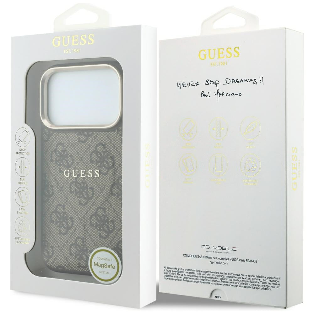 Husă Guess 4G Embossed Ring Classic Logo MagSafe pentru iPhone 17 Pro Max – negru — imagine 7