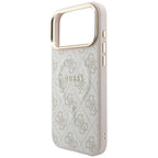 Husă Guess 4G Embossed Ring Classic Logo MagSafe pentru iPhone 17 Pro Max – roz — imagine 5