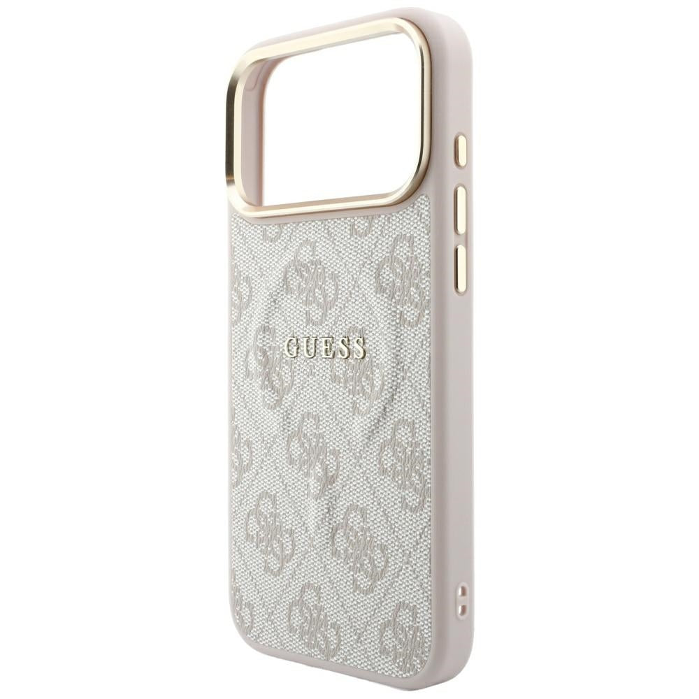 Husă Guess 4G Embossed Ring Classic Logo MagSafe pentru iPhone 17 Pro Max – roz — imagine 5