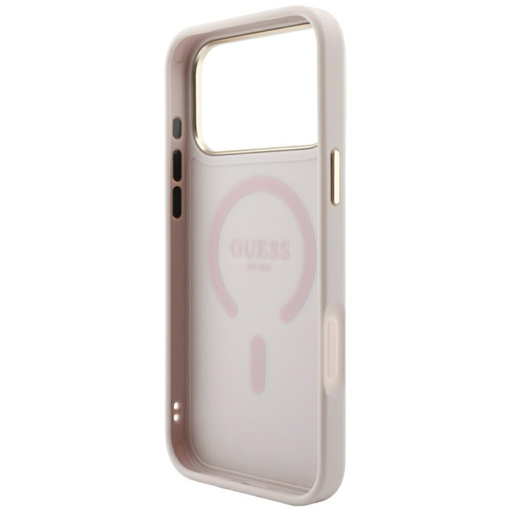 Husă Guess 4G Embossed Ring Classic Logo MagSafe pentru iPhone 17 Pro Max – roz — imagine 6