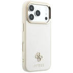 Husă Guess Saffiano Small 4G Classic MagSafe pentru iPhone 17 Pro Max – bej — imagine 3