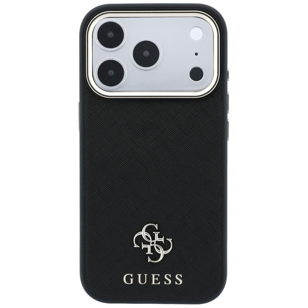 Husă Guess Saffiano Small 4G Classic MagSafe pentru iPhone 17 Pro Max – negru — imagine 3