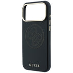Husă Guess Leather Perforated 4G MagSafe pentru iPhone 17 Pro Max – negru — imagine 5