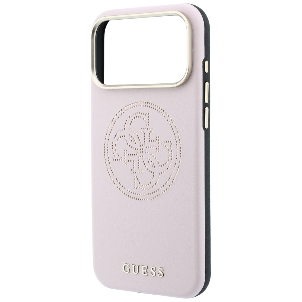 Husă Guess Leather Perforated 4G MagSafe pentru iPhone 17 Pro Max – roz — imagine 5
