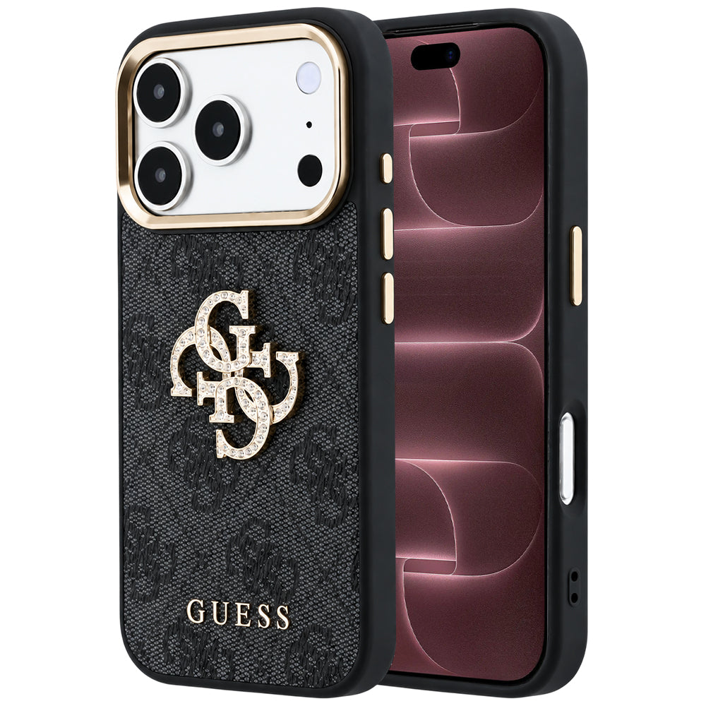 Husă Guess Hardcase 4G Big Strass Logo pentru iPhone 17 Pro Max – negru — imagine 1