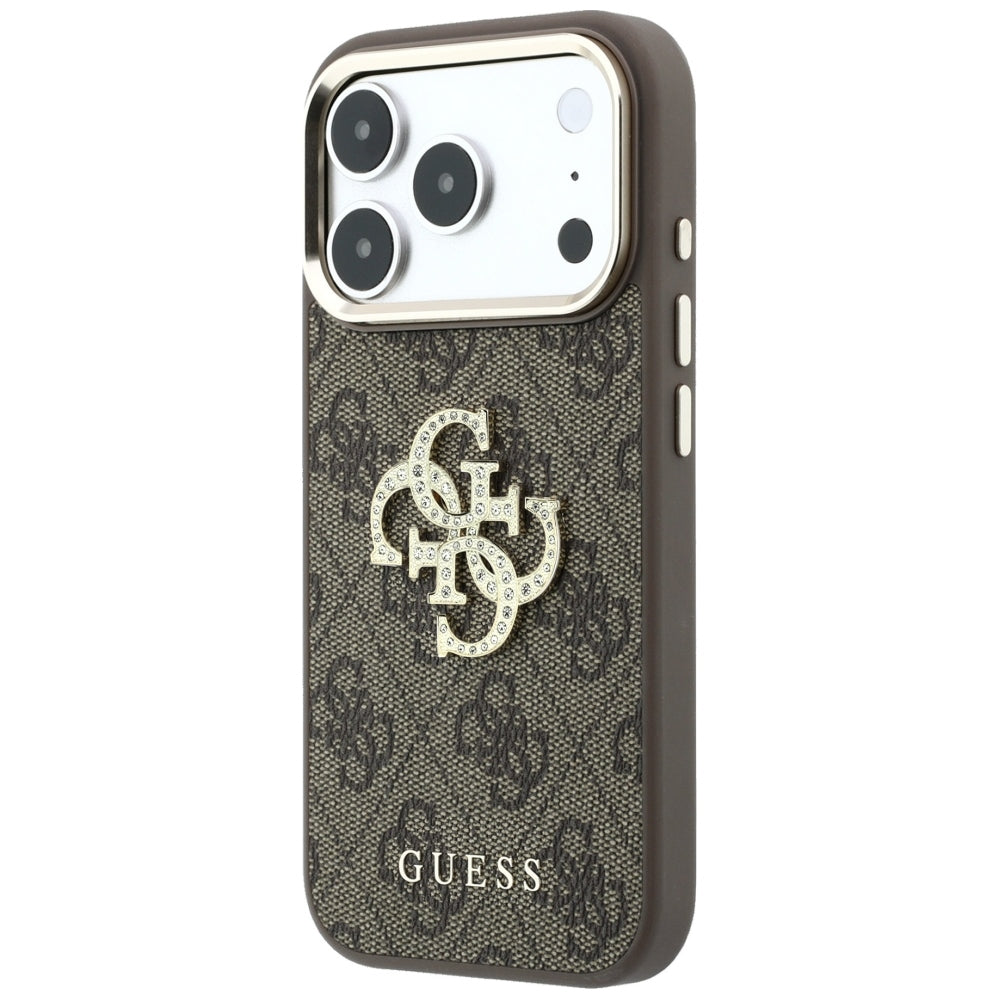 Husă Guess Hardcase 4G Big Strass Logo pentru iPhone 17 Pro Max – maro — imagine 2