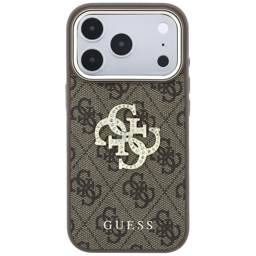 Husă Guess Hardcase 4G Big Strass Logo pentru iPhone 17 Pro Max – maro — imagine 3