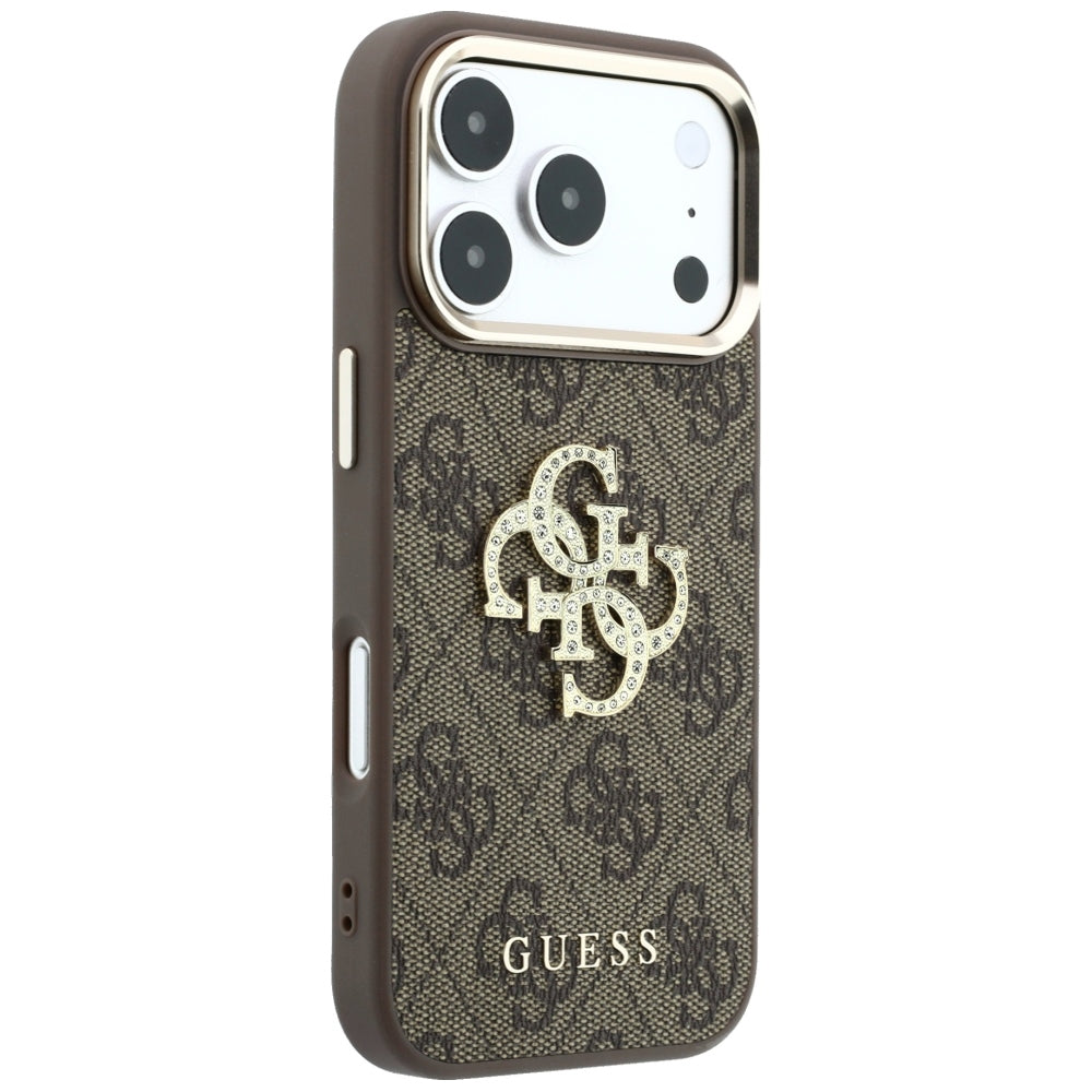 Husă Guess Hardcase 4G Big Strass Logo pentru iPhone 17 Pro Max – maro — imagine 4