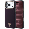 Husă Guess Kevlar Triangle Logo MagSafe pentru iPhone 17 Pro Max – burgundy — imagine 1