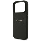 Husă Guess Grained Gold Ring MagSafe pentru iPhone 17 Pro Max – negru (GUHMP18XPGHSMMK) — imagine 5