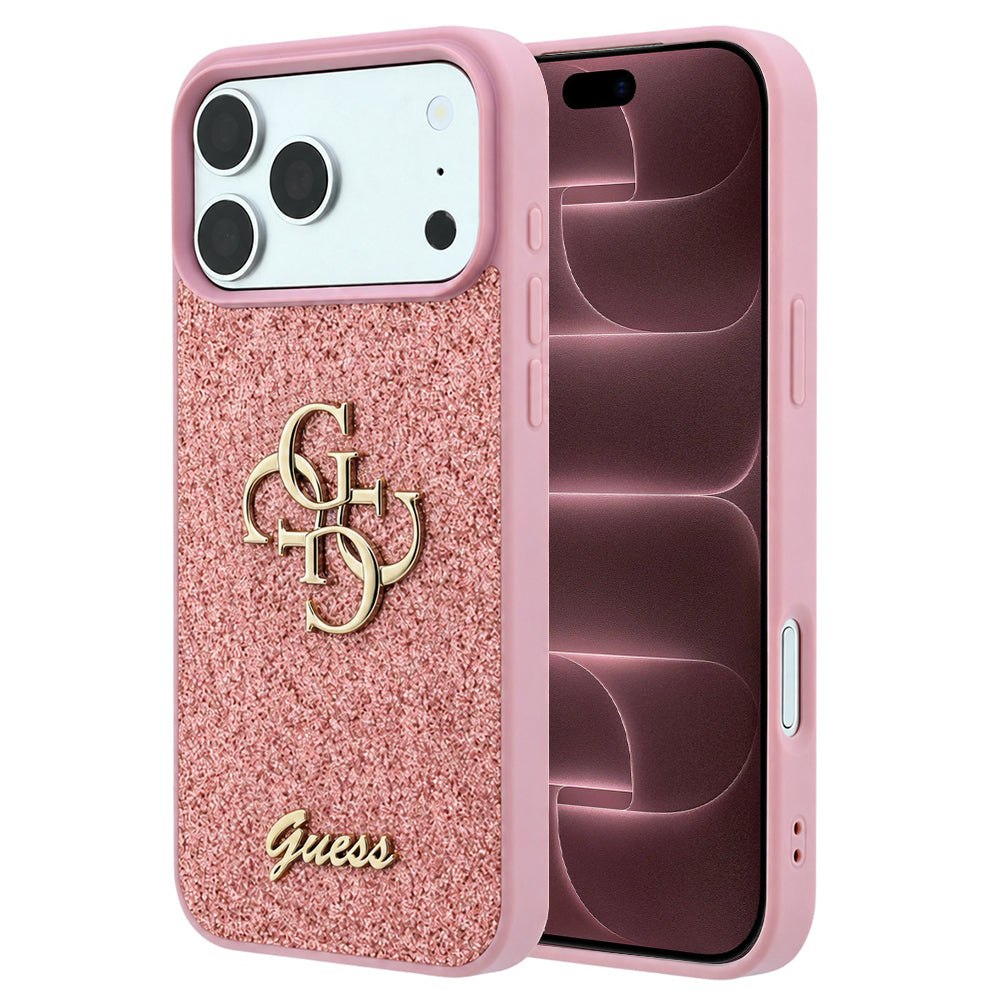 Husă Guess Fixed Glitter Big 4G pentru iPhone 17 Pro Max – roz (GUHCP18XHG4SGP) — imagine 1