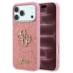 Husă Guess Fixed Glitter Big 4G pentru iPhone 17 Pro Max – roz (GUHCP18XHG4SGP) — imagine 1
