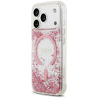 Husă Guess Resin Bottom Glitter MagSafe pentru iPhone 17 Pro Max – roz (GUHMP18XRGRGEP) — imagine 2