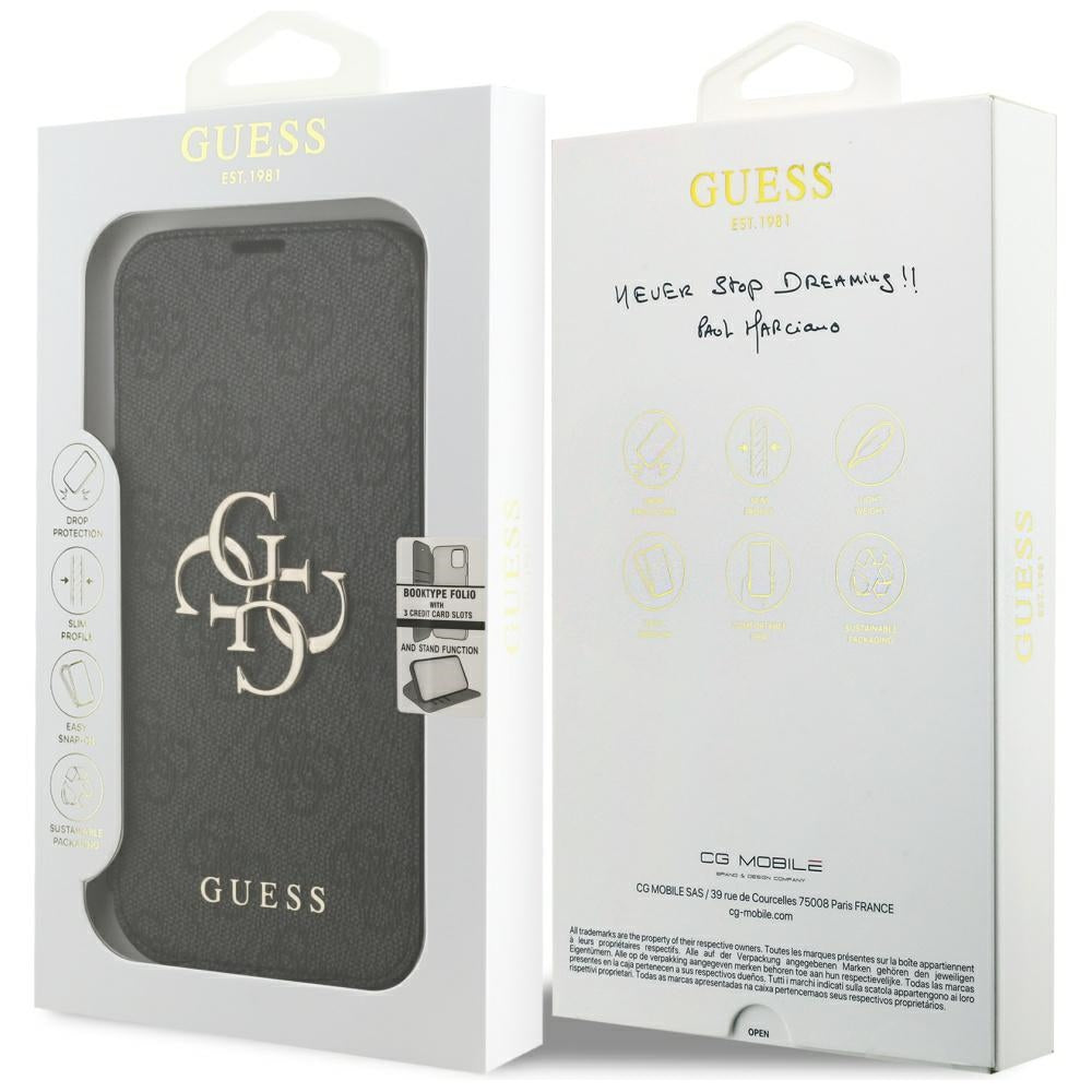 Husă Guess Book 4G Metal Logo pentru iPhone 17 Pro Max – negru (GUBKP18X4GMGGR) — imagine 7