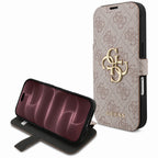 Husă Guess Book 4G Metal Logo pentru iPhone 17 Pro Max – roz (GUBKP18X4GMGPI) — imagine 1