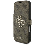 Husă Guess Book 4G Metal Logo pentru iPhone 17 Pro Max – maro (GUBKP18X4GMGBR) — imagine 3