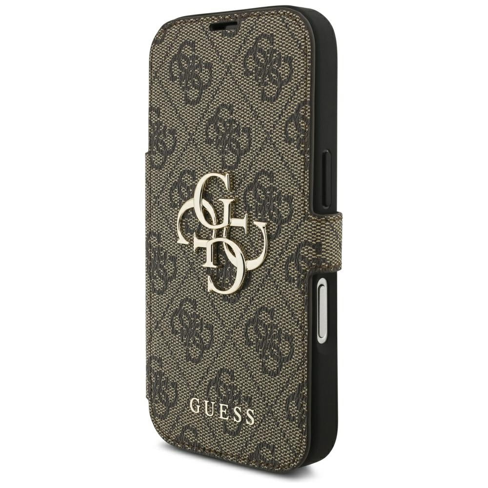 Husă Guess Book 4G Metal Logo pentru iPhone 17 Pro Max – maro (GUBKP18X4GMGBR) — imagine 3