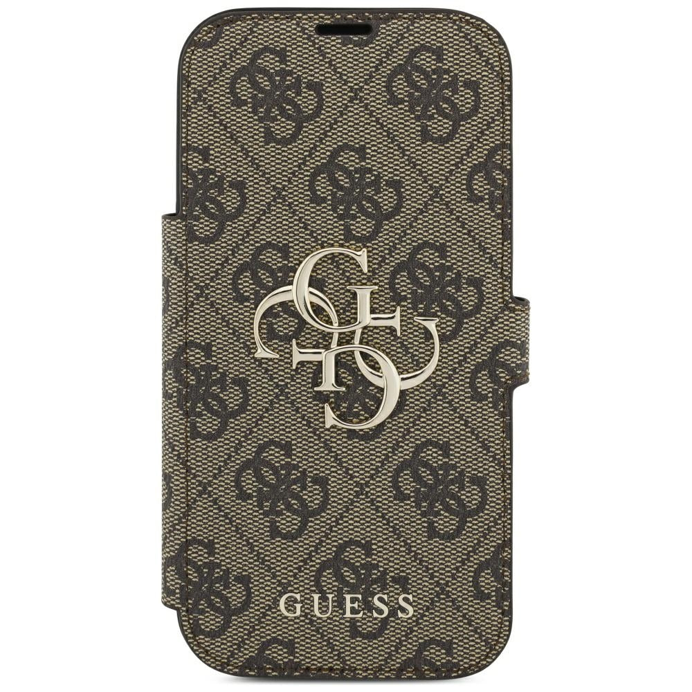 Husă Guess Book 4G Metal Logo pentru iPhone 17 Pro Max – maro (GUBKP18X4GMGBR) — imagine 4