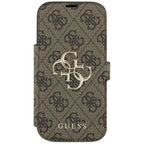 Husă Guess Book 4G Metal Logo pentru iPhone 17 Pro Max – maro (GUBKP18X4GMGBR) — imagine 4