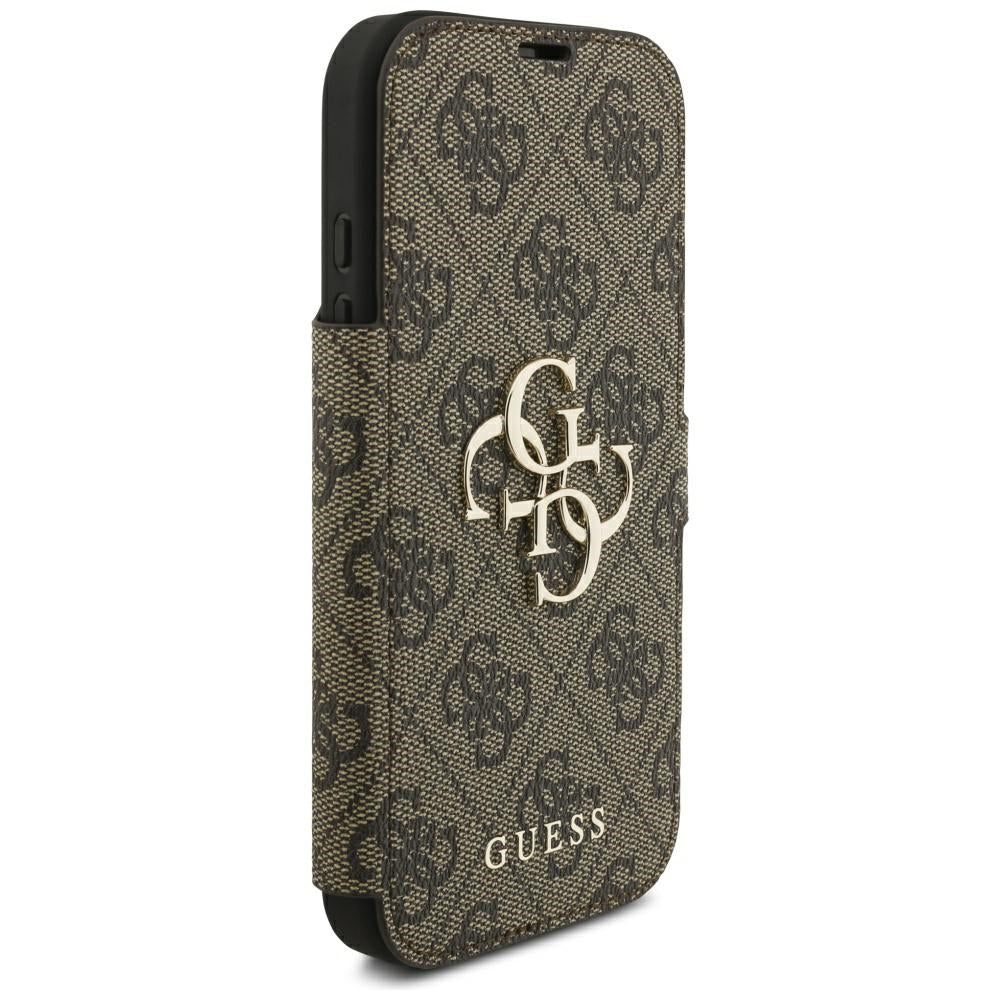 Husă Guess Book 4G Metal Logo pentru iPhone 17 Pro Max – maro (GUBKP18X4GMGBR) — imagine 5