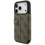 Husă Guess Book 4G Metal Logo pentru iPhone 17 Pro Max – maro (GUBKP18X4GMGBR) — imagine 6