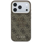 Husă Guess Hardcase 4G Big Resin Logo pentru iPhone 17 Pro Max – maro — imagine 3