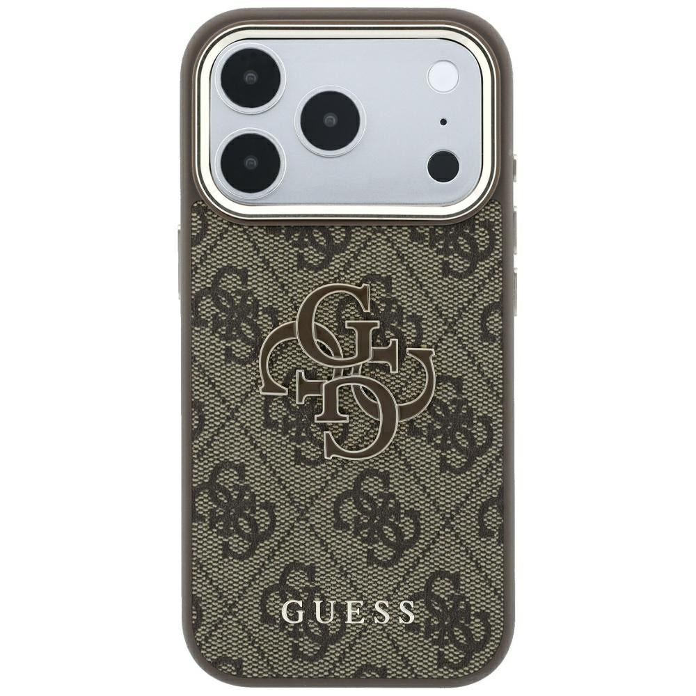 Husă Guess Hardcase 4G Big Resin Logo pentru iPhone 17 Pro Max – maro — imagine 3