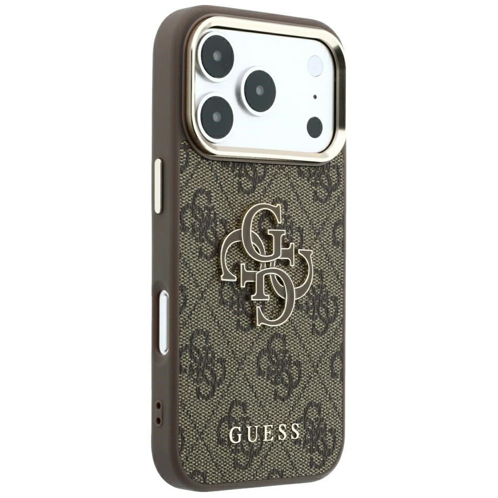 Husă Guess Hardcase 4G Big Resin Logo pentru iPhone 17 Pro Max – maro — imagine 4