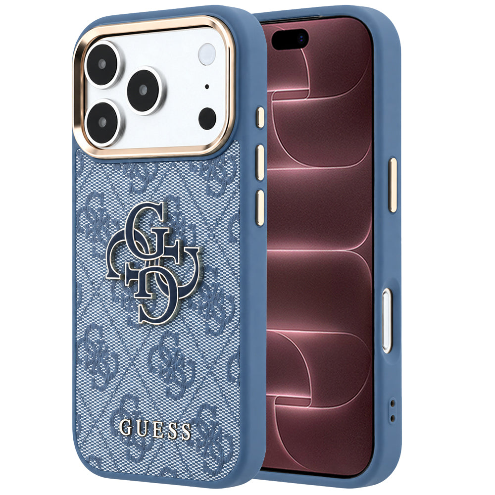 Husă Guess Hardcase 4G Big Resin Logo pentru iPhone 17 Pro Max – albastru — imagine 1