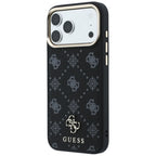 Husă Guess Peony 4G Small Logo MagSafe pentru iPhone 17 Pro Max – negru — imagine 2