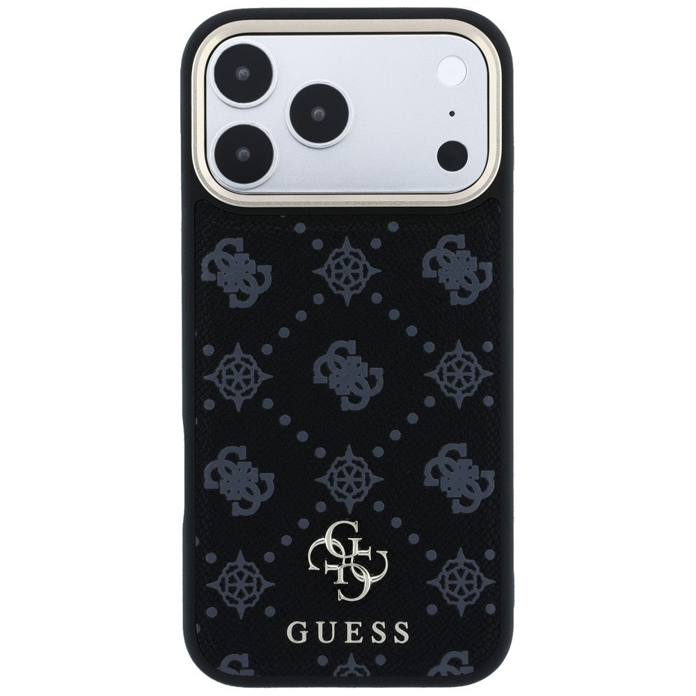 Husă Guess Peony 4G Small Logo MagSafe pentru iPhone 17 Pro Max – negru — imagine 3
