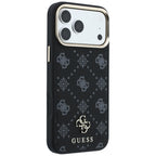 Husă Guess Peony 4G Small Logo MagSafe pentru iPhone 17 Pro Max – negru — imagine 4