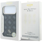 Husă Guess Peony 4G Small Logo MagSafe pentru iPhone 17 Pro Max – negru — imagine 7